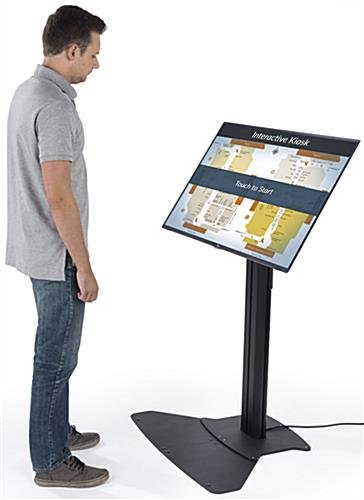 TV Stand for Floor with Flat Base, Fits 32”-55” Monitors, Tilting Bracket- Black - Image 6