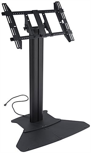 TV Stand for Floor with Flat Base, Fits 32”-55” Monitors, Tilting Bracket- Black