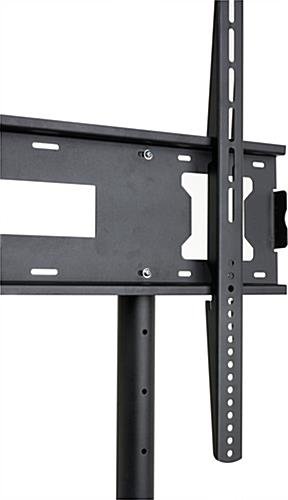 TV Stand for Floor with Wheels, Fits Monitors 40-80", Includes Camera Shelf - Black - Image 6