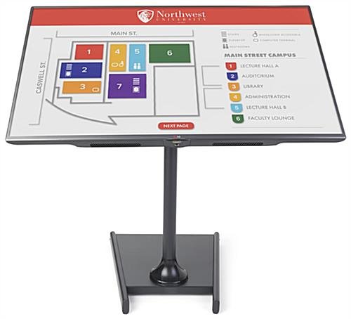 TV Stand for Lobbies, Fits Monitors 27 to 60", Height-Adjustable, Tilting - Black - Image 2
