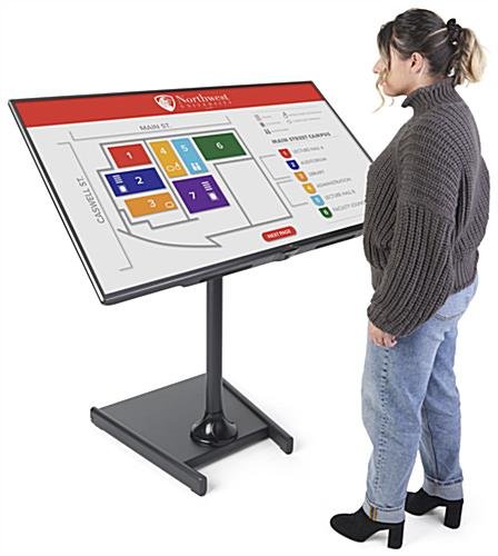 TV Stand for Lobbies, Fits Monitors 27 to 60", Height-Adjustable, Tilting - Black - Image 7