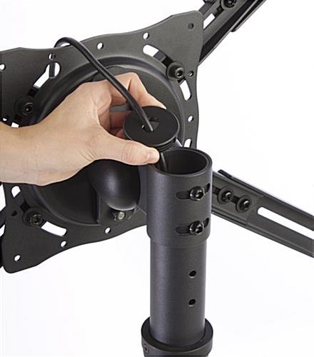 TV Stand for Lobbies, Fits Monitors 27 to 60", Height-Adjustable, Tilting - Black - Image 10