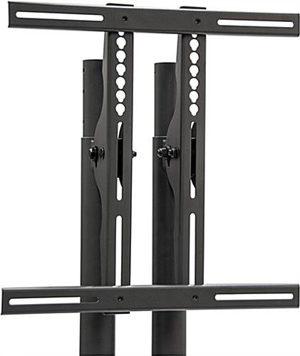 TV Stand w/ 19” Shelf Fits Monitors 32”-65”, Collapsible w/ Travel Case – Black - Image 4