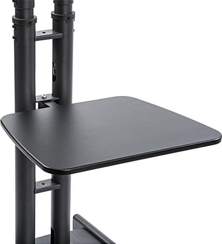 TV Stand w/ 19” Shelf Fits Monitors 32”-65”, Collapsible w/ Travel Case – Black - Image 6