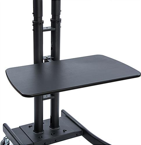 TV Stand w/ 28” Shelf Fits Monitors 32”-65”, Knock Down w/ Travel Case – Black - Image 6