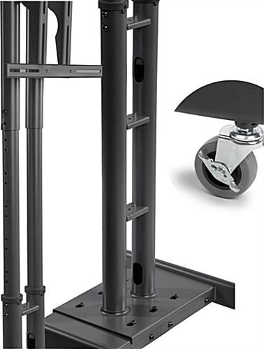 TV Stand w/ 28” Shelf Fits Monitors 32”-65”, Knock Down w/ Travel Case – Black - Image 7