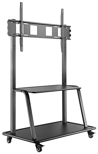 TV Stand w/ Wheels, 60 - 105" Screens, Height Adjustable, 2 AV Shelves - Black - Image 2