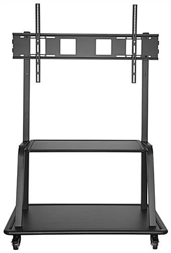 TV Stand w/ Wheels, 60 - 105" Screens, Height Adjustable, 2 AV Shelves - Black - Image 4