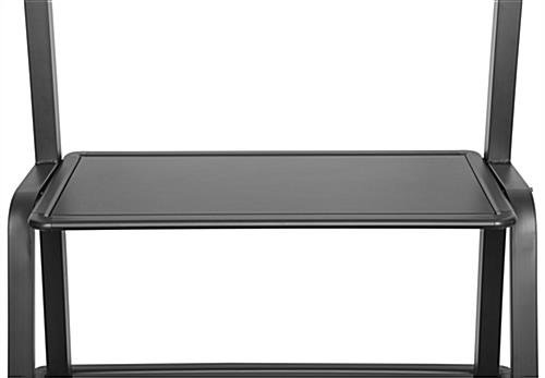TV Stand w/ Wheels, 60 - 105" Screens, Height Adjustable, 2 AV Shelves - Black - Image 6