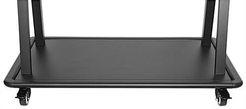 TV Stand w/ Wheels, 60 - 105" Screens, Height Adjustable, 2 AV Shelves - Black - Image 8