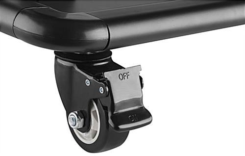 TV Stand w/ Wheels, 60 - 105" Screens, Height Adjustable, 2 AV Shelves - Black - Image 9
