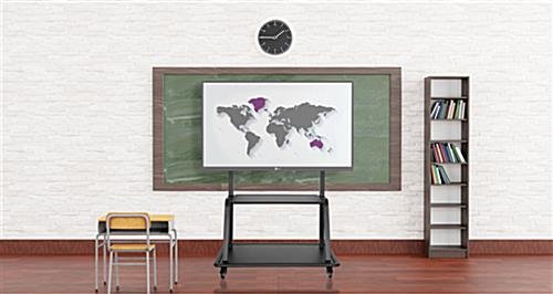 TV Stand w/ Wheels, 60 - 105" Screens, Height Adjustable, 2 AV Shelves - Black - Image 10