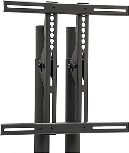 TV Stand w/ Wheels, Fits Monitors 32”-65”, Collapsible w/ Travel Case – Black - Image 3