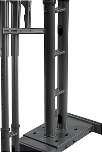 TV Stand w/ Wheels, Fits Monitors 32”-65”, Collapsible w/ Travel Case – Black - Image 4