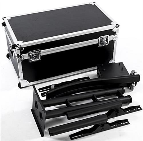 TV Stand w/ Wheels, Fits Monitors 32”-65”, Collapsible w/ Travel Case – Black - Image 6