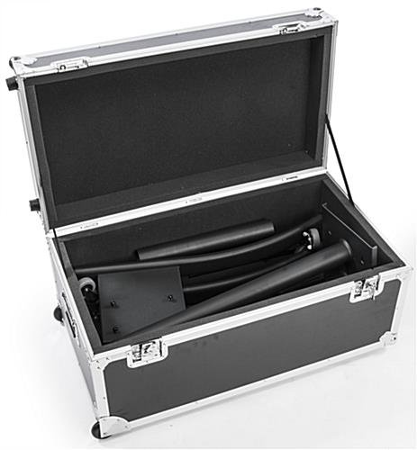TV Stand w/ Wheels, Fits Monitors 32”-65”, Collapsible w/ Travel Case – Black - Image 7