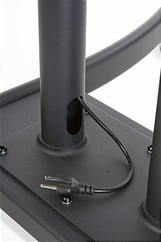 TV Stand with 2 Mounts for Monitors 32 to 65", Shelf, Wheels, Adjustable - Black - Image 3