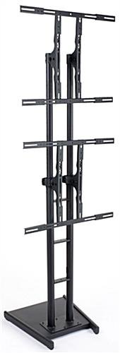 TV Stand with 2 Mounts for Windows, Fits Screen 32 to 65", Weighted Base w/Wheels