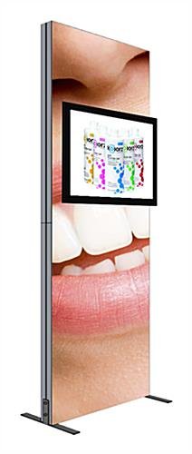 TV Stand with Custom Printed Graphics, Single Sided, Fits 26 to 40" Monitors, Silver