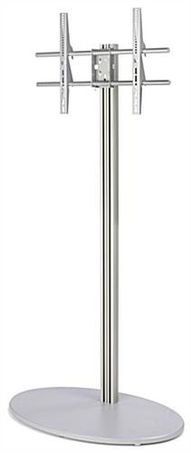 TV Stand with Oval Base, Fits Monitors 42” to 60”, Stationary Bracket – Silver - Image 3