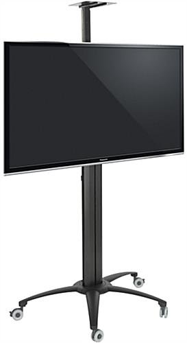 TV Stand with Portable Case, Fits Monitors 30 - 84-In, Wheels & Camera Mount – Black - Image 3