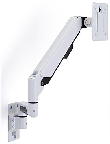 TV Wall Mount for Monitors 13" to 32", Full Motion Articulating Bracket - White - Image 3