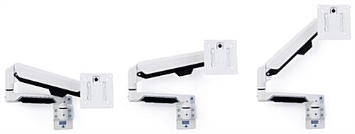 TV Wall Mount for Monitors 13" to 32", Full Motion Articulating Bracket - White - Image 5