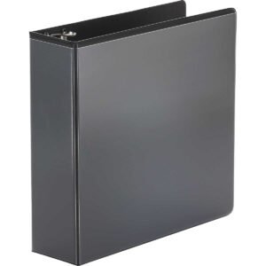 Universal View Binder, 3" Round Ring, Black