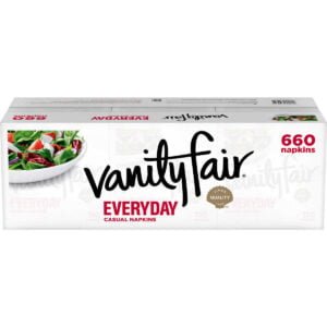 Vanity Fair Everyday Casual Napkins, 2-Ply, White, 660 ct