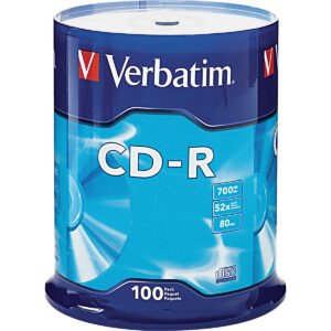 Verbatim 52x CD-R Disc, 700MB / 80 Minute Capacity, 100 ct
