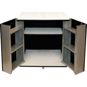 Vertiflex Refreshment Stand, 29-1/2"W x 21"D x 33"H, Black