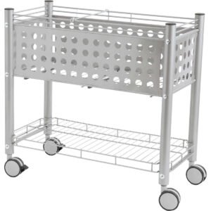 Vertiflex Smartworx File Cart, 28-1/4"W x 13-3/4"D x 27-3/8"H, Matte Gray
