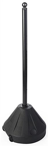 Weather Resistant Sign Stand & Post, Fillable Base – Black