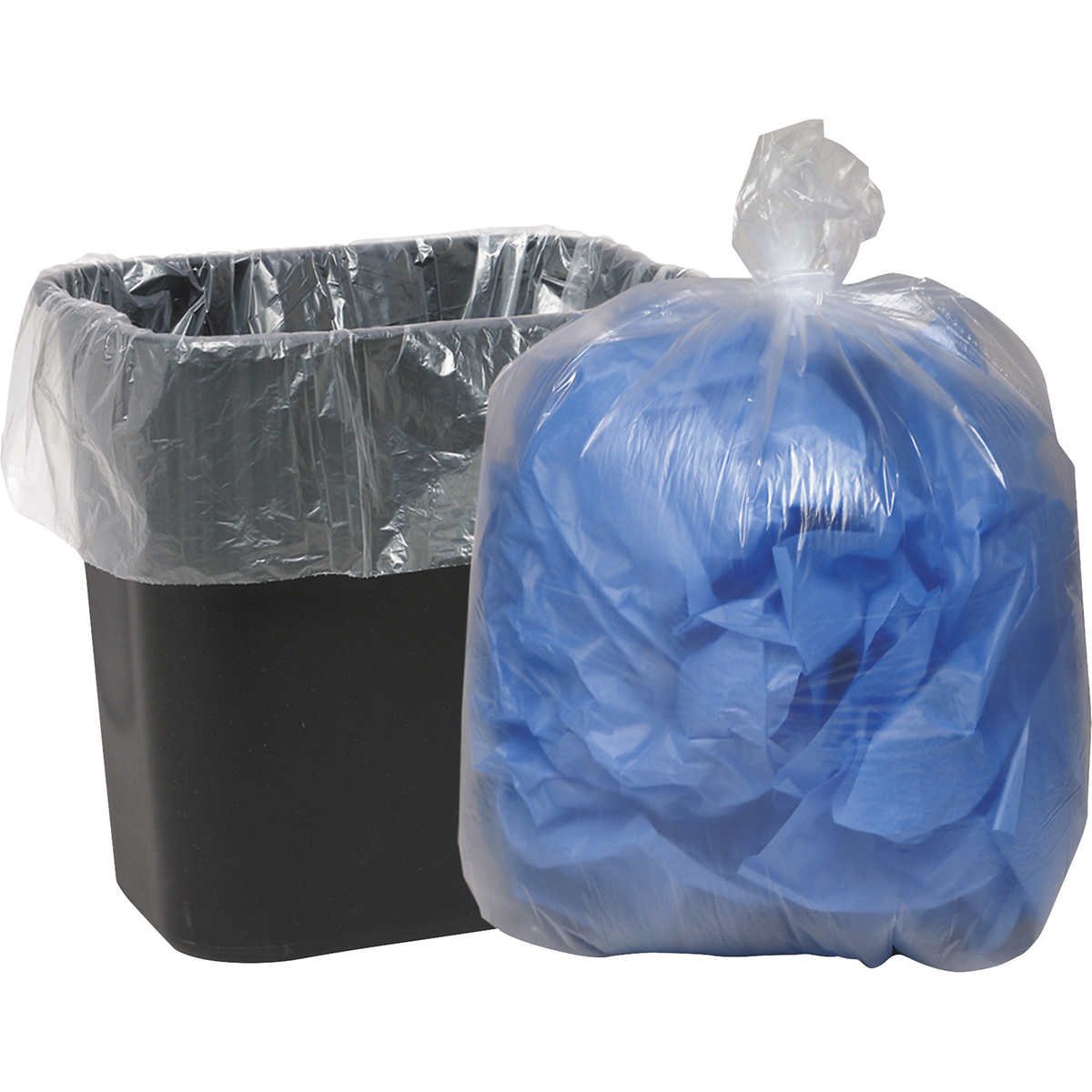 Webster Classic Trash Bags, Clear, 7-10 Gallon, 500 ct