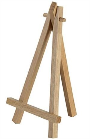 Wood Easel for Countertop Use, Standard Tripod Design, 3.5 x 6.5 - Natural