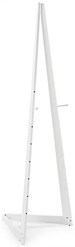 Wood Easel for Floor with Bi-Fold Design, Adjustable Pegs with 8 Set Heights - White