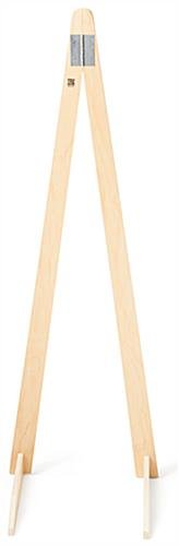 Wood Easel for Floor with Bi-Fold Design, Adjustable Pegs with 8 Tiers - Natural - Image 4