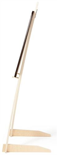 Wood Easel for Floor with Bi-Fold Design, Adjustable Pegs with 8 Tiers - Natural - Image 5