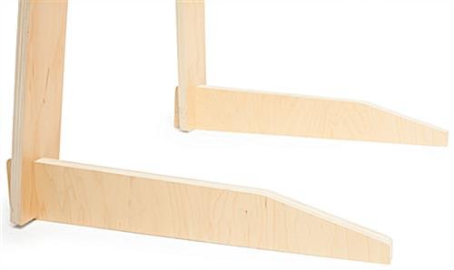 Wood Easel for Floor with Bi-Fold Design, Adjustable Pegs with 8 Tiers - Natural - Image 8