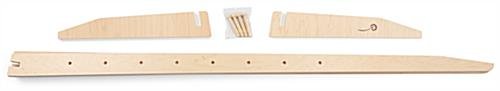 Wood Easel for Floor with Bi-Fold Design, Adjustable Pegs with 8 Tiers - Natural - Image 9