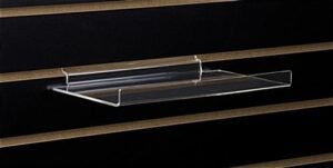 Workshop Series 10 x 5.5-Inch Slatwall Shelf - Clear Acrylic