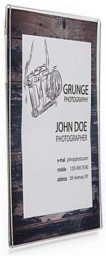 Workshop Series 11 x 14 Acrylic Sign Holder for Wall Mount, Side Insert - Clear