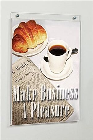 Workshop Series 11 x 14 Acrylic Sign Holder for Wall Mount, Top Insert - Clear