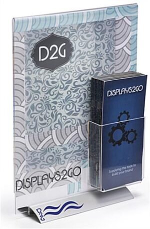 Workshop Series 11 x 14 Sign Display, Brochure Pocket, Custom Logo - Clear