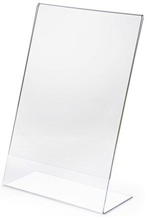 Workshop Series 11 x 17 Acrylic Sign Holder with Slant Back Design - Clear