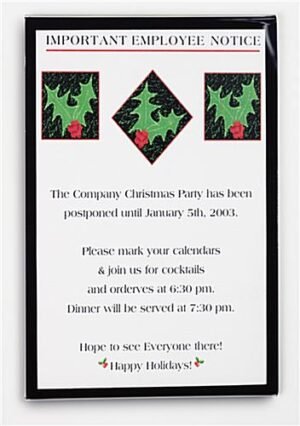 Workshop Series 11 x 17 Acrylic Wall Sign Holder, Black Border, Side Insert - Clear