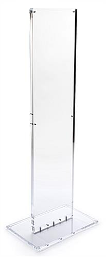 Workshop Series 11 x 46 Acrylic Sign Stand, Double Sided - Clear
