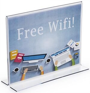 Workshop Series 11 x 8.5 Acrylic Sign Holder, Bottom Insert, T-style - Clear