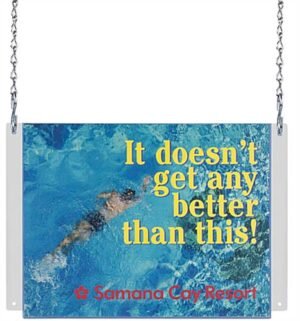 Workshop Series 11 x 8.5 Hanging Sign Frame with (2) 5' Chains - Clear Acrylic