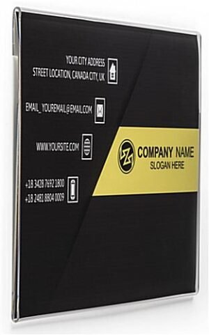 Workshop Series 14 x 11 Acrylic Sign Holder for Wall Mount, Side Insert - Clear